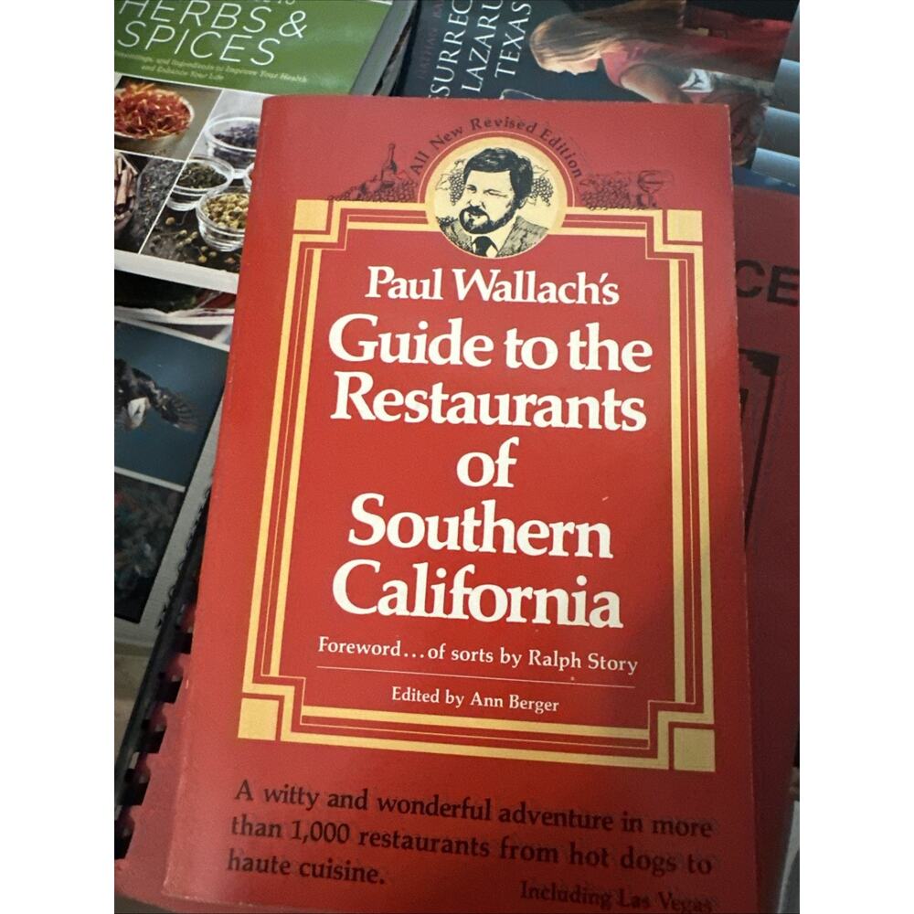 Paul Wallach's Guide to the Restaurants of Southern‎ Cal - First Printing,Signed